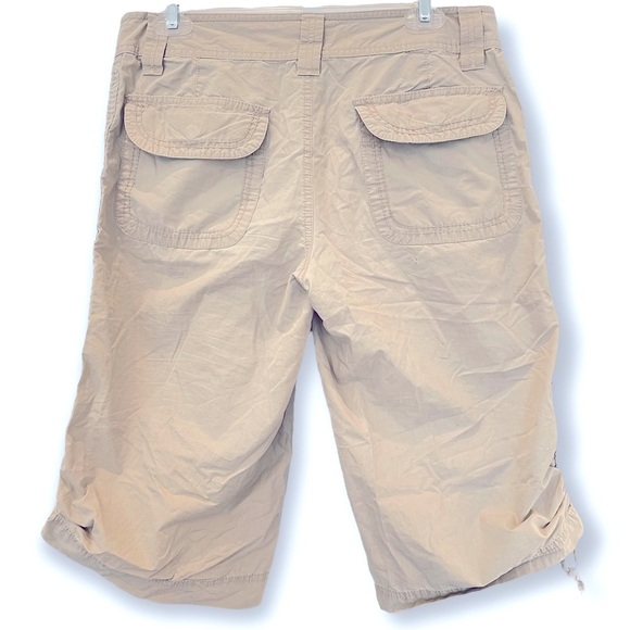 GAP Size 10 Light Khaki Cotton Clam Digger Shorts - Picture 5 of 7